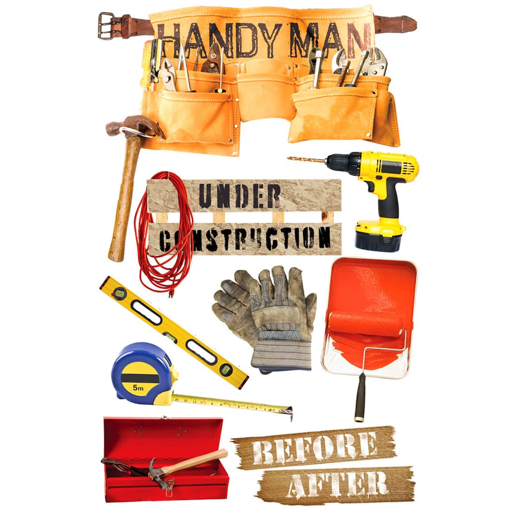 Paper House 3d Stickers Handyman